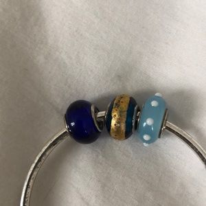 Blue Pandora Glass Charms